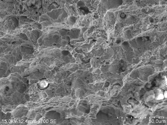 沖擊模擬斷口微觀形貌，韌窩特征