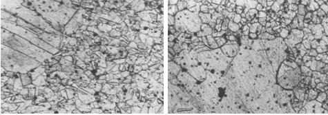 圖8-25 局部粗晶組織，局部粗晶組織