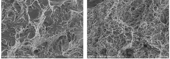 圖12-29 準(zhǔn)解理斷裂形貌 圖12-30 剪切韌窩形貌 圖12-29 準(zhǔn)解理斷裂形貌 圖12-30 剪切韌窩形貌