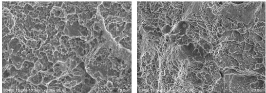 圖15-13 心部韌窩形貌 圖15-14斷口外周韌窩形貌 圖15-13 心部韌窩形貌 圖15-14斷口外周韌窩形貌