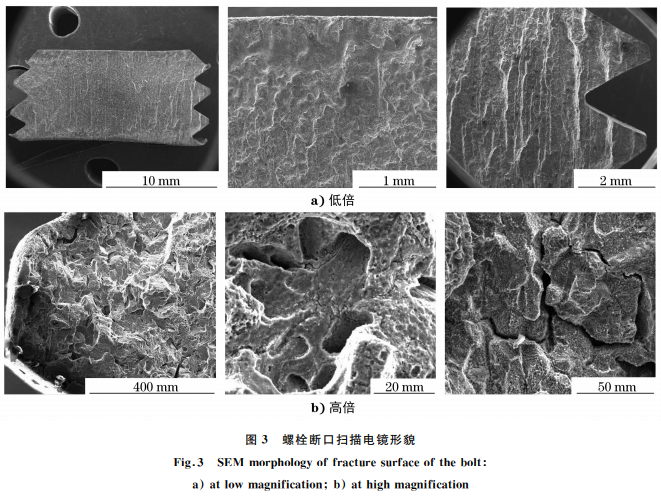 1000MW 核電機(jī)組主蒸汽隔離閥基板塊螺栓裂紋分析圖3 1000MW 核電機(jī)組主蒸汽隔離閥基板塊螺栓裂紋分析圖3